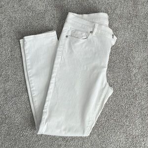 Loft Modern Skinny White Jeans